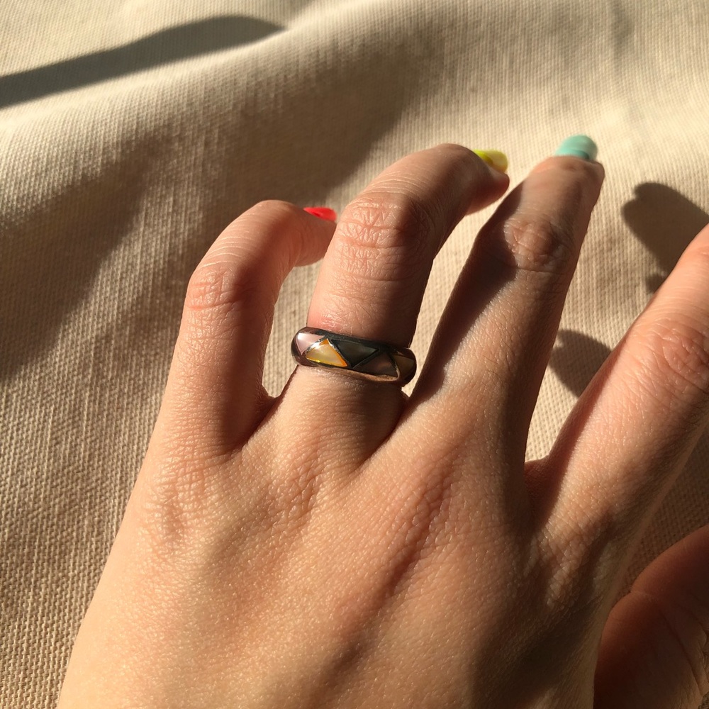 Mother of Pearl Sterling Silver Ring